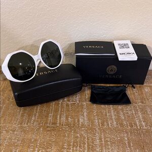 Versace Black and White Sunglasses
